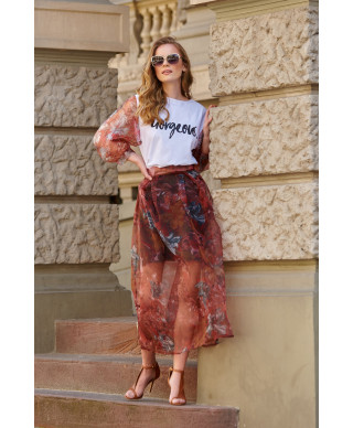 sijonas tiuline maxi gelytas rasytas bordo L19