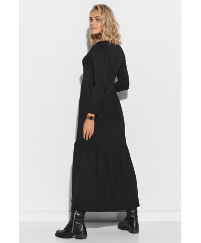 Kleita maxi ar V veida izgriezumu melna M570