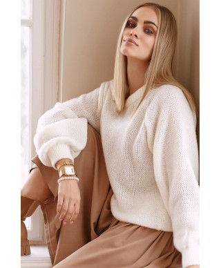 megztinis moteriskas uzmaunamas per galva su guma ekriu S114