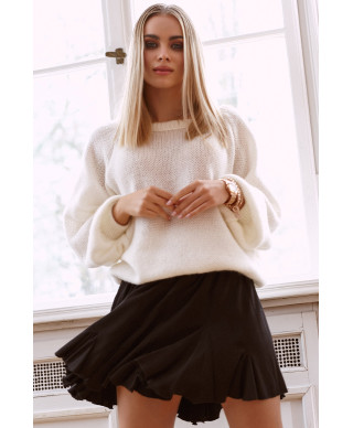 megztinis moteriskas uzmaunamas per galva su guma ekriu S114