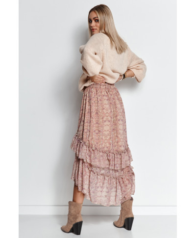 megztinis moteriskas uzmaunamas per galva su guma sviesus beż S114