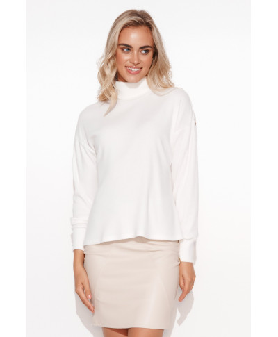 Miękki moteriskas golfiukas megztas prążkowanej grietineles M761