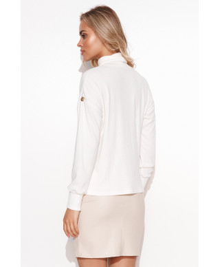 Miękki moteriskas golfiukas megztas prążkowanej grietineles M761