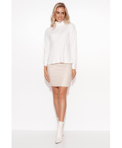 Miękki moteriskas golfiukas megztas prążkowanej grietineles M761