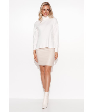 Miękki moteriskas golfiukas megztas prążkowanej grietineles M761