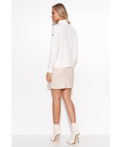 Miękki moteriskas golfiukas megztas prążkowanej grietineles M761