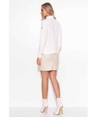 Miękki moteriskas golfiukas megztas prążkowanej grietineles M761