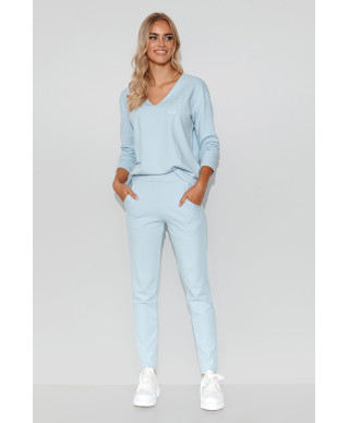 Elegants sieviešu sporta kostīms gaiši zils M782