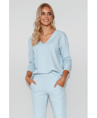 Elegants sieviešu sporta kostīms gaiši zils M782