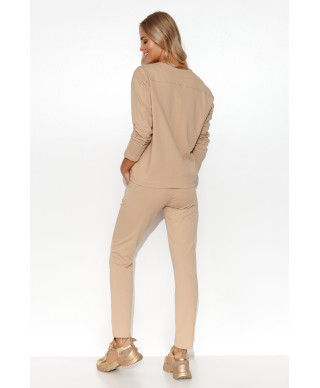 elegantiskas moteriskas rinkinys dresowy piaskowy M782