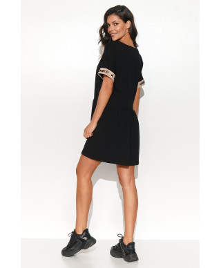 suknele mini platejanti juoda NU443