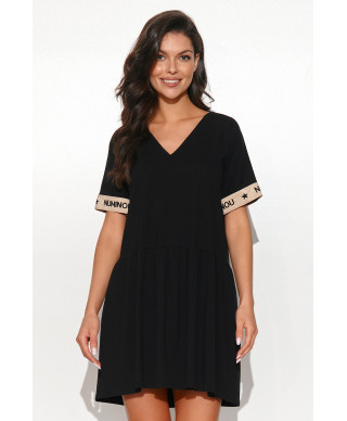suknele mini platejanti juoda NU443