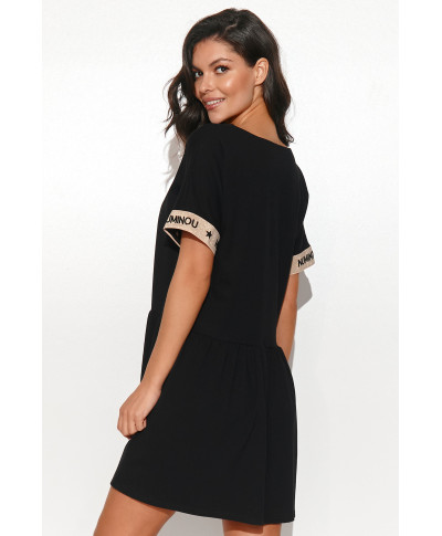 suknele mini platejanti juoda NU443