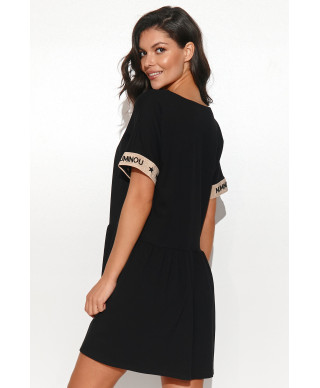 suknele mini platejanti juoda NU443