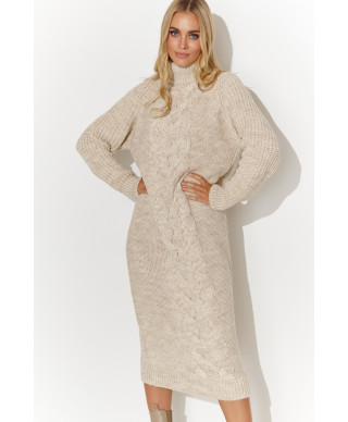 megztinis-suknele za kolano smelinis melanzas S137