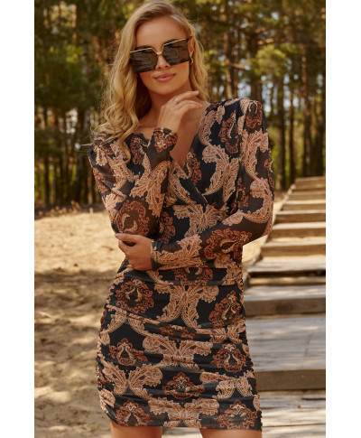 Siatkowa suknele su podszewką tinklelis 48 M814