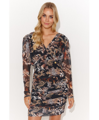 Siatkowa suknele su podszewką tinklelis 47 M814