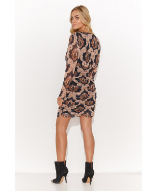 Siatkowa suknele su podszewką tinklelis 48 M814