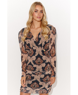 Siatkowa suknele su podszewką tinklelis 48 M814