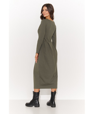 kasdienine suknele megztas dresowej chaki NU454