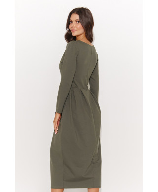 kasdienine suknele megztas dresowej chaki NU454