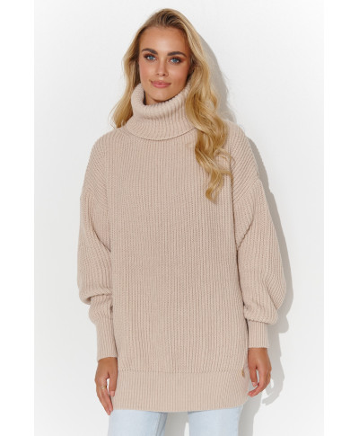 Ciepły megztinis moteriskas su golfu nude S136