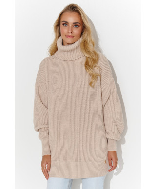 Ciepły megztinis moteriskas su golfu nude S136