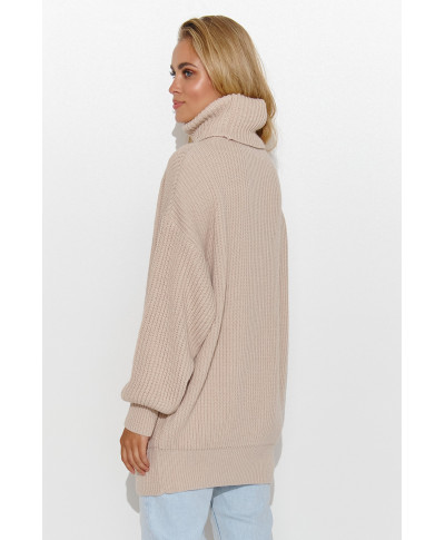 Ciepły megztinis moteriskas su golfu nude S136