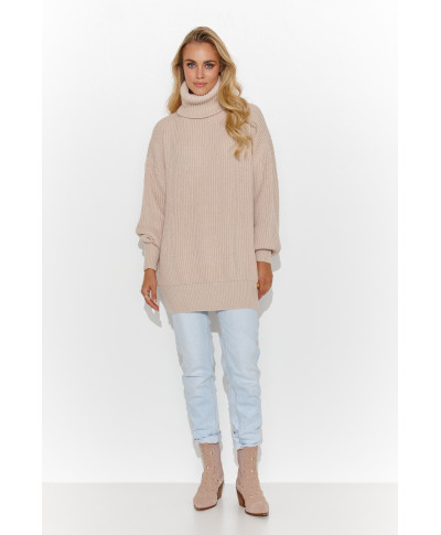 Ciepły megztinis moteriskas su golfu nude S136