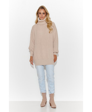 Ciepły megztinis moteriskas su golfu nude S136