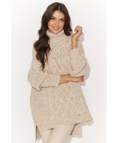 moteriskas megztinis su golfu uzmaunamas per galva smelinis melanzas NU_S96