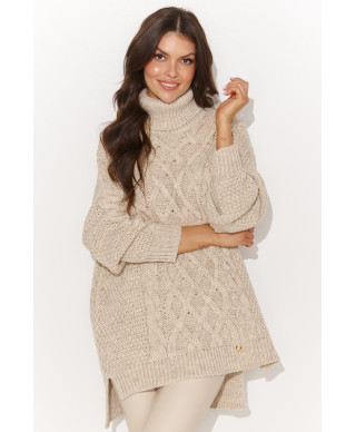 moteriskas megztinis su golfu uzmaunamas per galva smelinis melanzas NU_S96