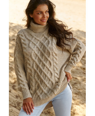 moteriskas megztinis su golfu uzmaunamas per galva smelinis melanzas NU_S96