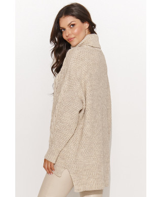 moteriskas megztinis su golfu uzmaunamas per galva smelinis melanzas NU_S96