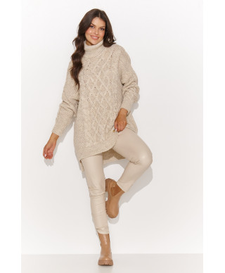 moteriskas megztinis su golfu uzmaunamas per galva smelinis melanzas NU_S96