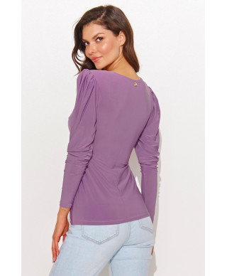 aptempta palaidine moteriska pustomis rankovemis liliowa NU461