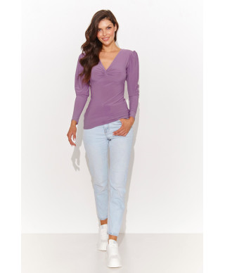 aptempta palaidine moteriska pustomis rankovemis liliowa NU461