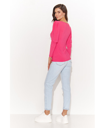 aptempta palaidine moteriska pustomis rankovemis malinowa NU461