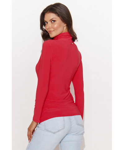 klasikine palaidine moteriska su golfu raudona NU460