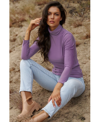 klasikine palaidine moteriska su golfu liliowa NU460