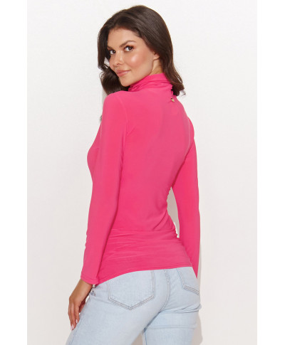 klasikine palaidine moteriska su golfu malinowa NU460