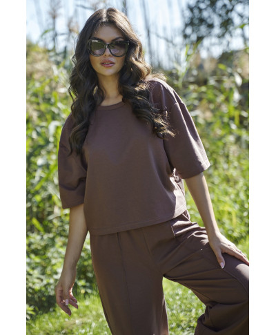 Sieviešu šokolādes krāsas sporta kostīms NU475