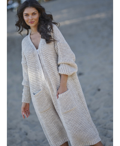 moteriskas megztinis atviras su kisenemis smelinis melanzas NU_S99