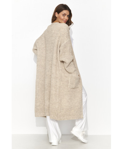 moteriskas megztinis atviras su kisenemis smelinis melanzas NU_S99