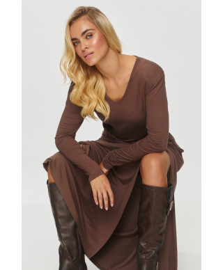 ilga suknele su przełożeniem per liemeni sokoladine M838