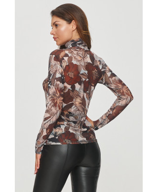 Wzorzysta palaidine su wysokim golfem rastas 50 M862