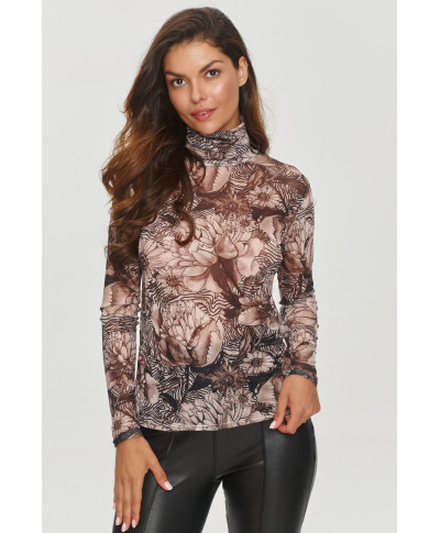 Raštuota palaidinė su aukštu kaklu raštas 53 M862