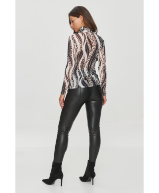 Wzorzysta palaidine su wysokim golfem rastas 52 M862