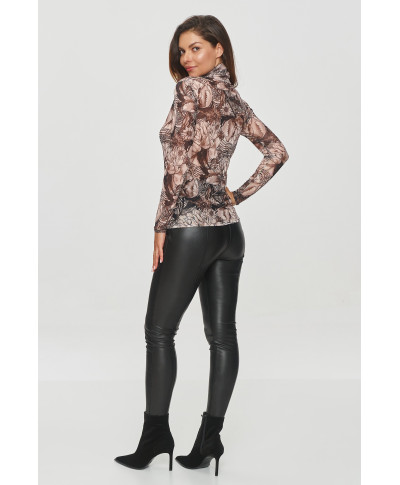 Wzorzysta palaidine su wysokim golfem rastas 53 M862