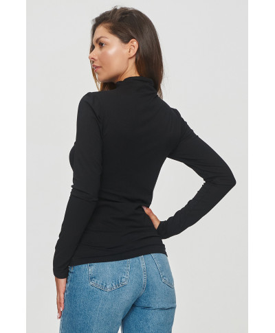 Klasikinė palaidinė su golfu juoda M840